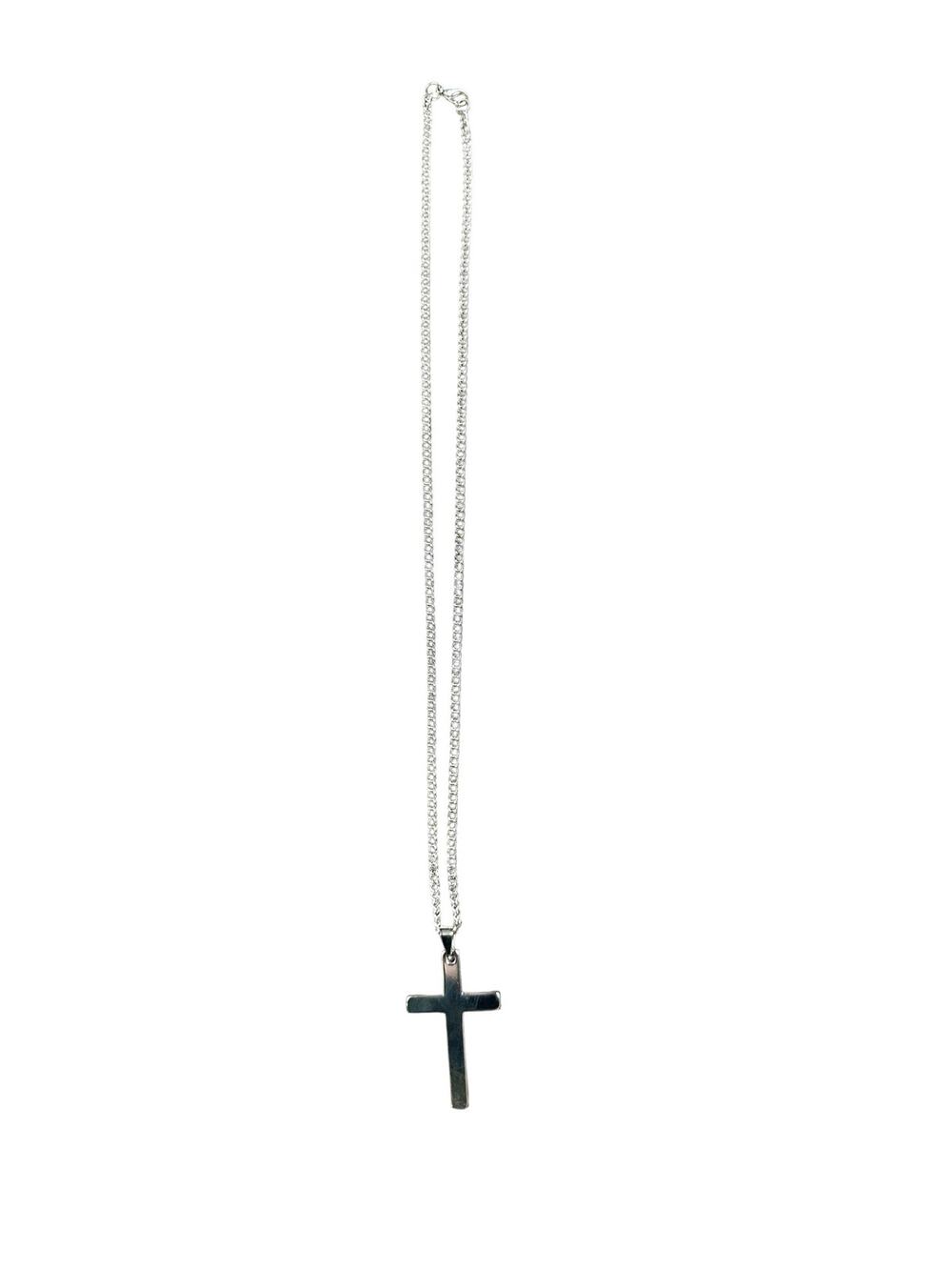 Andrew Christian Cross Necklace Silver — One Size